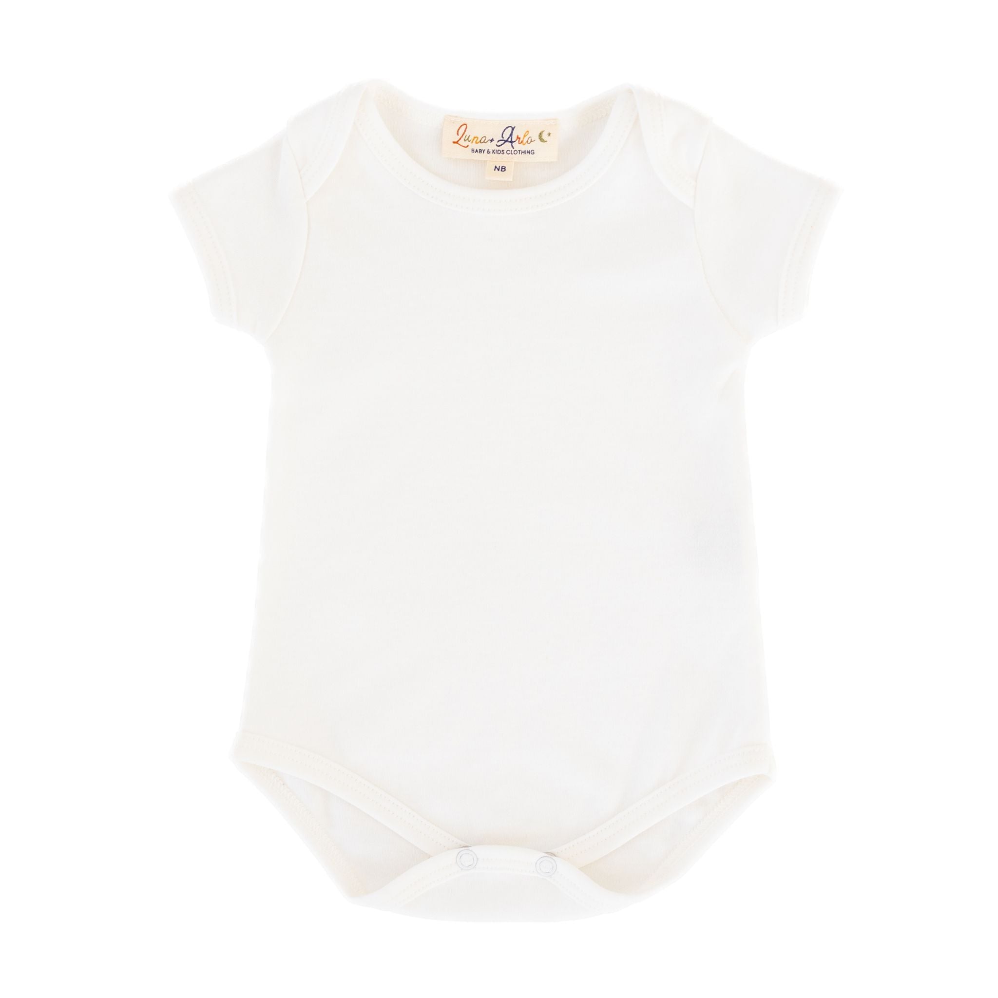 Luna & Arlo Basics Short Sleeve Bodysuit - Ivory - Magnolia BabyBodysuit