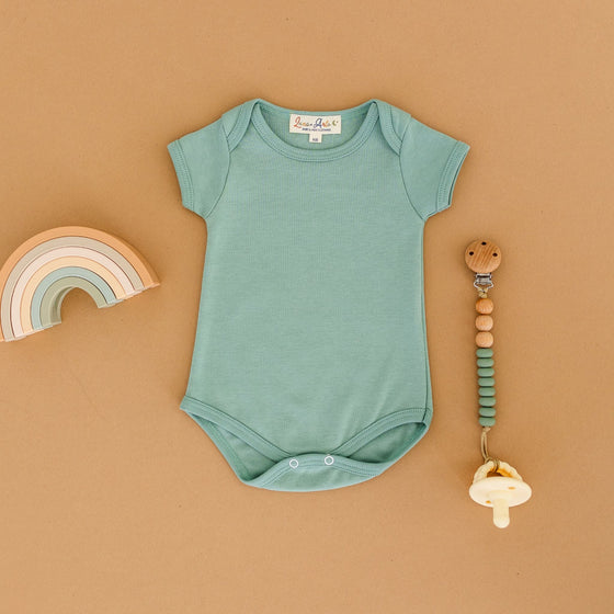 Luna & Arlo Basics Short Sleeve Bodysuit - Moss - Magnolia BabyBodysuit