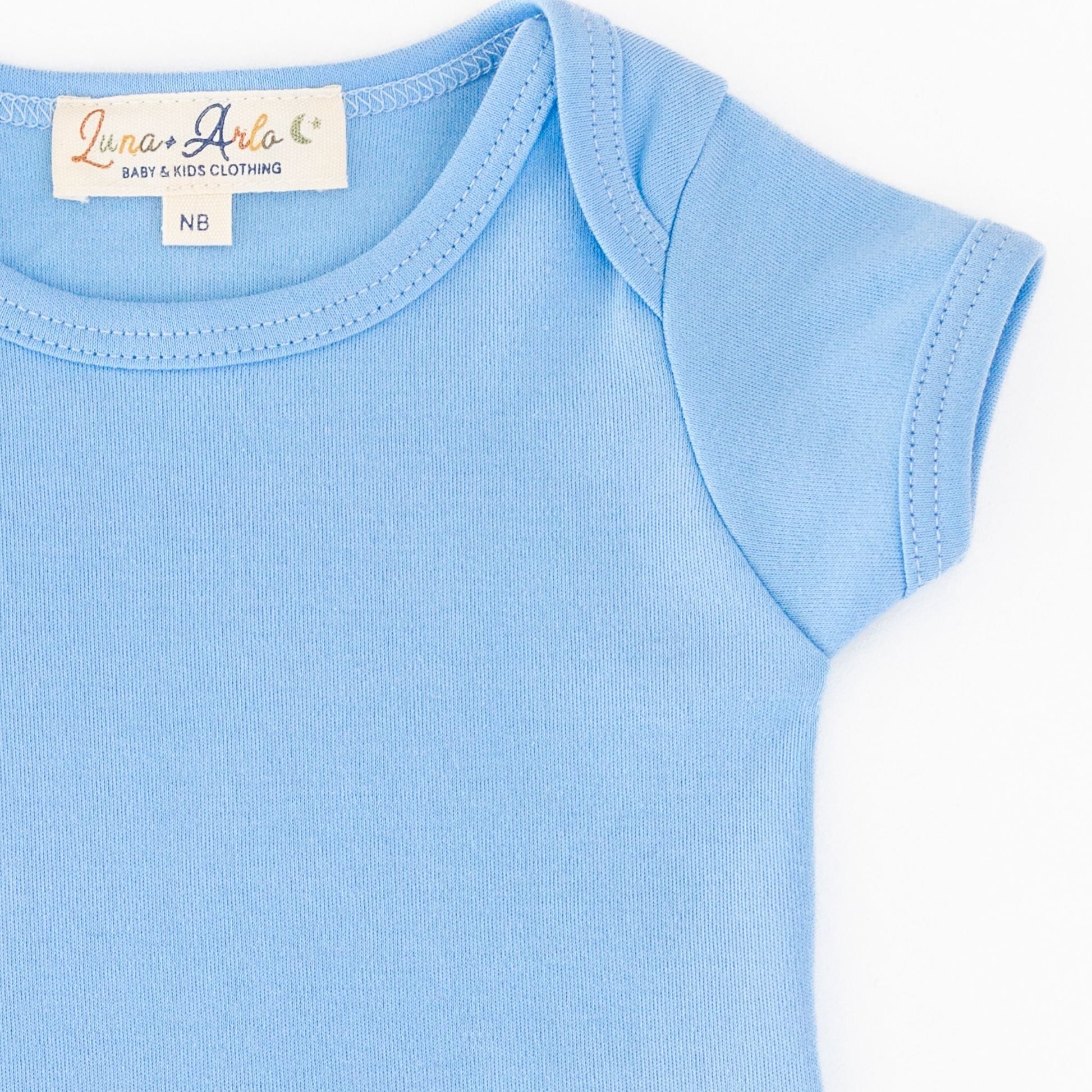 Luna & Arlo Basics Short Sleeve Bodysuit - Sky - Magnolia BabyBodysuit