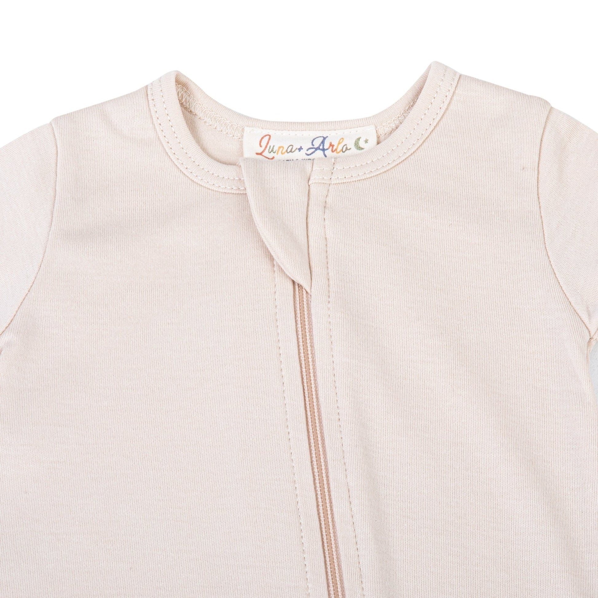 Luna & Arlo Basics Zip Footie - Driftwood - Magnolia BabyFootie