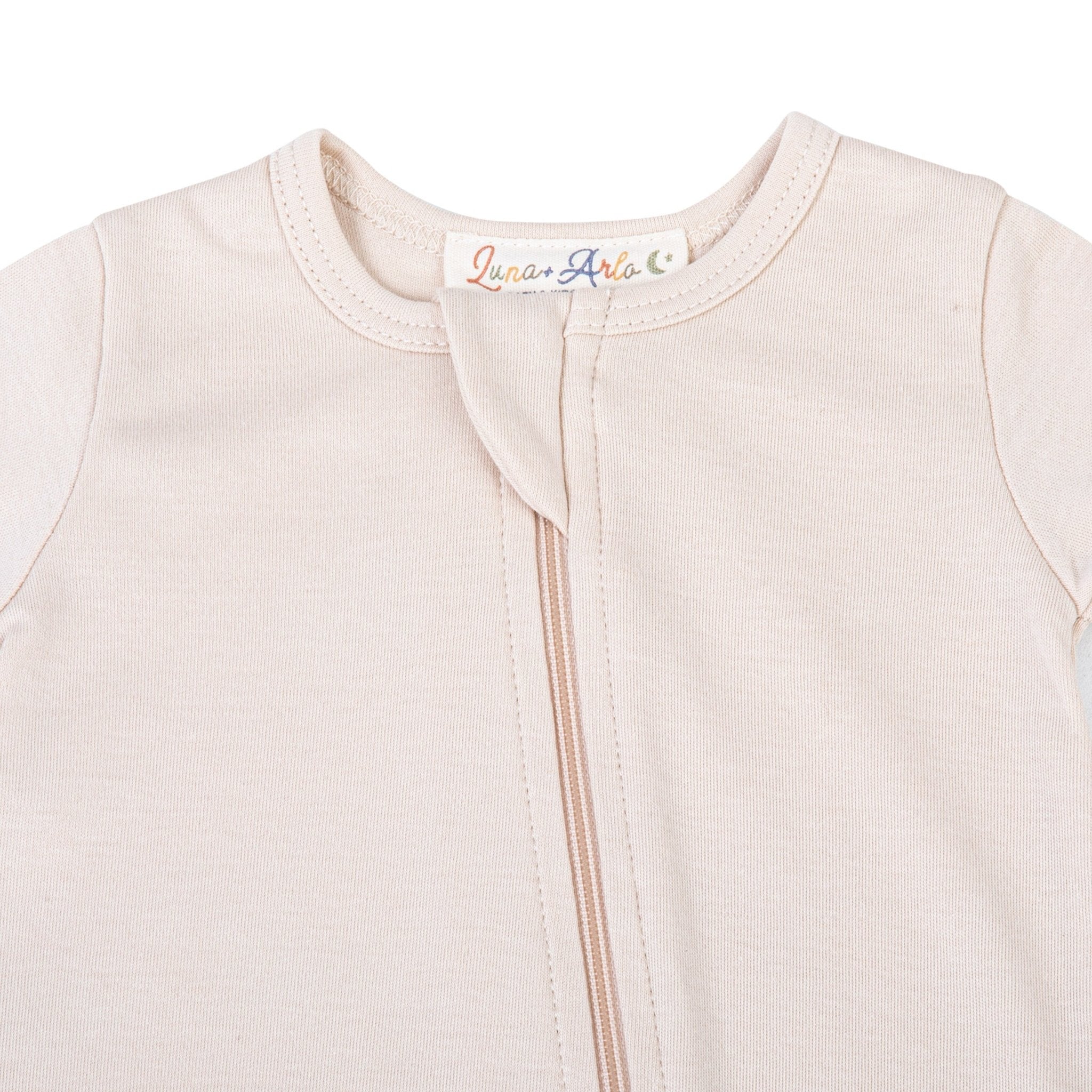 Luna & Arlo Basics Zip Footie - Driftwood - Magnolia BabyFootie