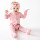 Luna & Arlo Basics Zip Footie - Dusty Rose - Magnolia BabyFootie