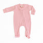 Luna & Arlo Basics Zip Footie - Dusty Rose - Magnolia BabyFootie