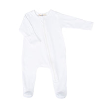  Luna & Arlo Basics Zip Footie - Ivory - Magnolia BabyFootie