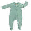 Luna & Arlo Basics Zip Footie - Moss - Magnolia BabyFootie