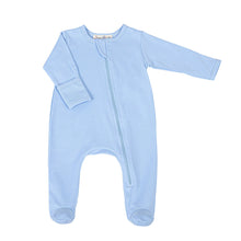  Luna & Arlo Basics Zip Footie - Sky - Magnolia BabyFootie