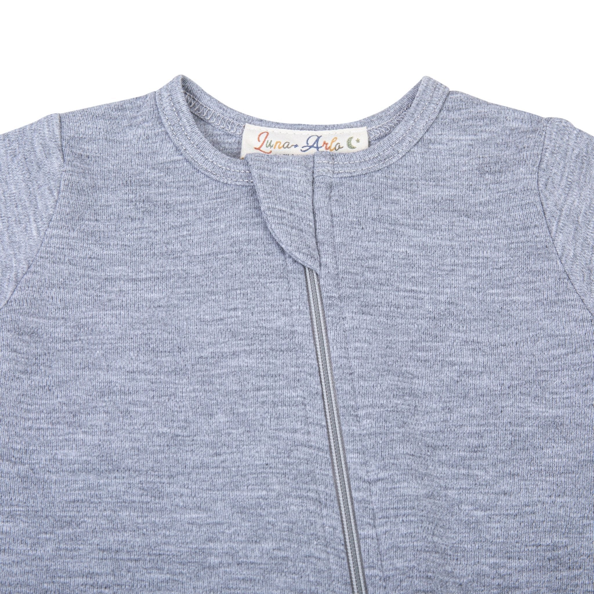 Luna & Arlo Basics Zip Footie - Slate - Magnolia BabyFootie