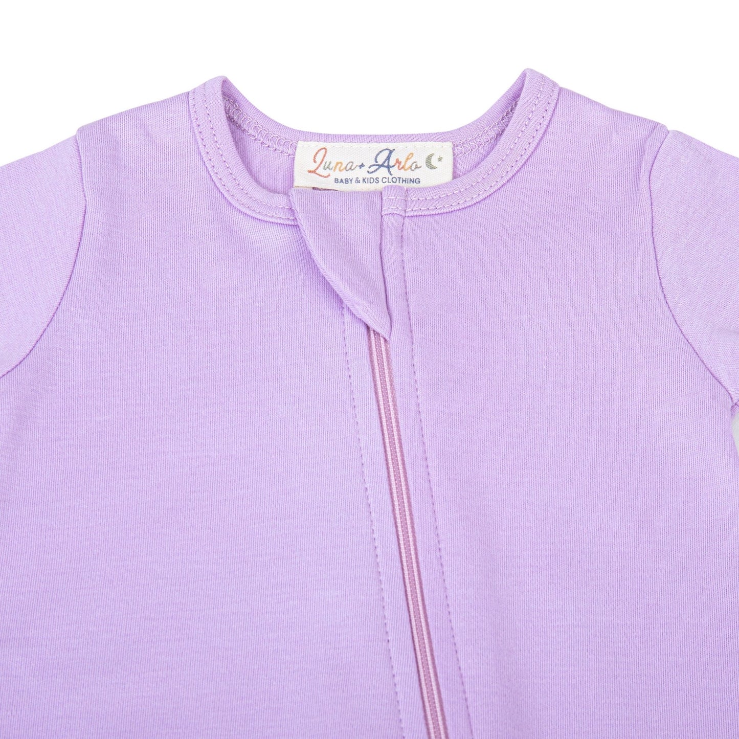 Luna & Arlo Basics Zip Footie - Wisteria - Magnolia BabyFootie