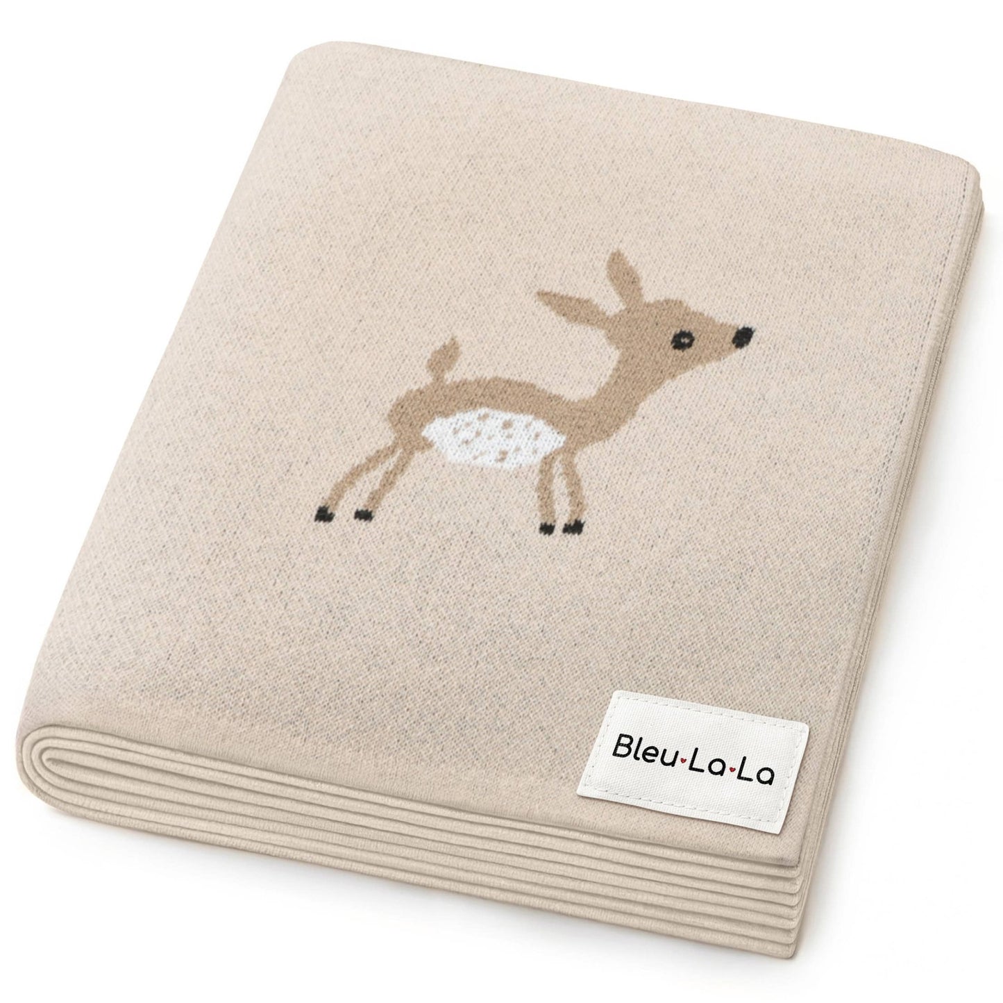 Bleu La La_Luxury Cotton Baby Blanket - Deer_2