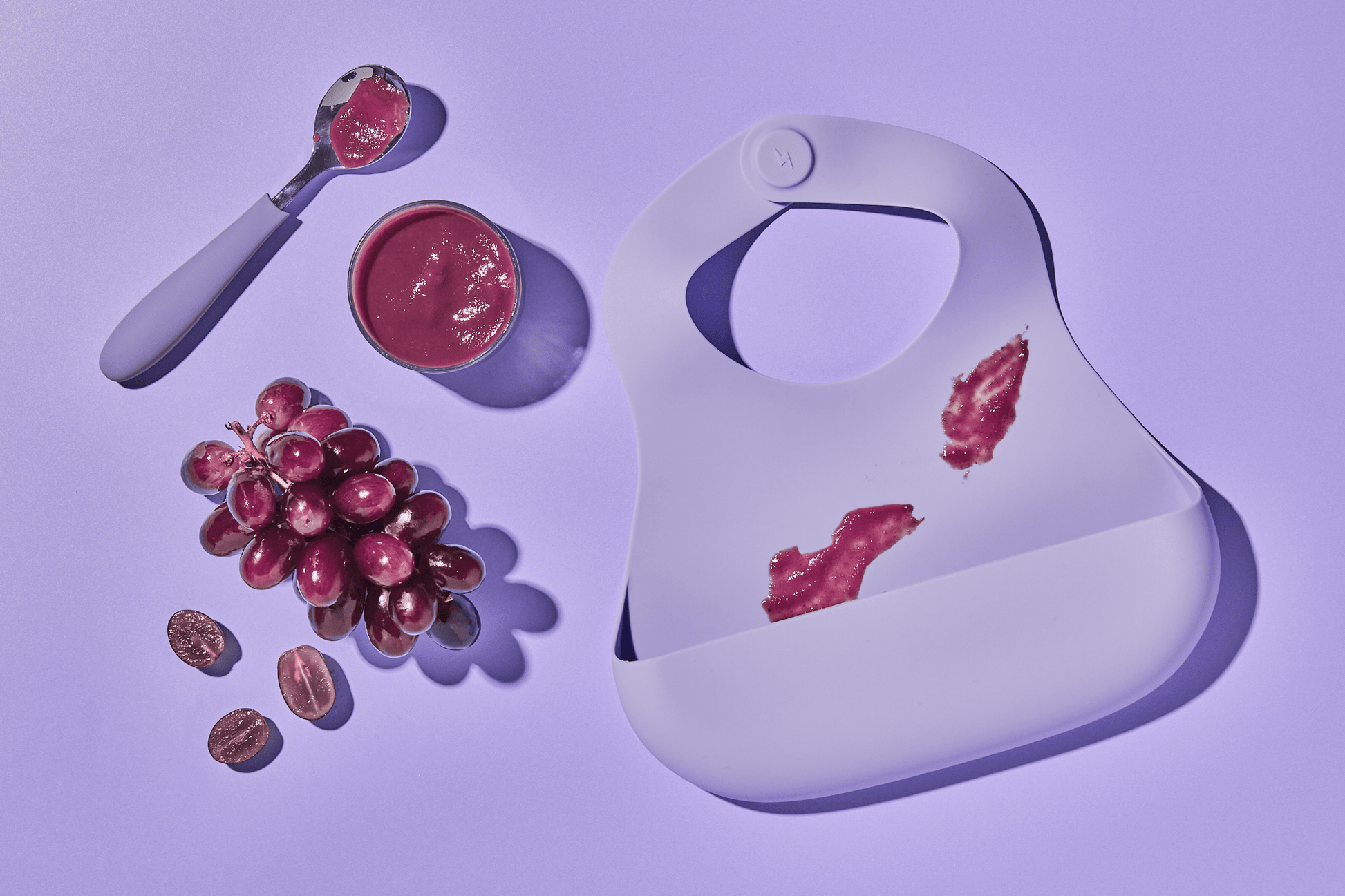 Magnetic Silicone Bib - Grape Crush - Magnolia Baby