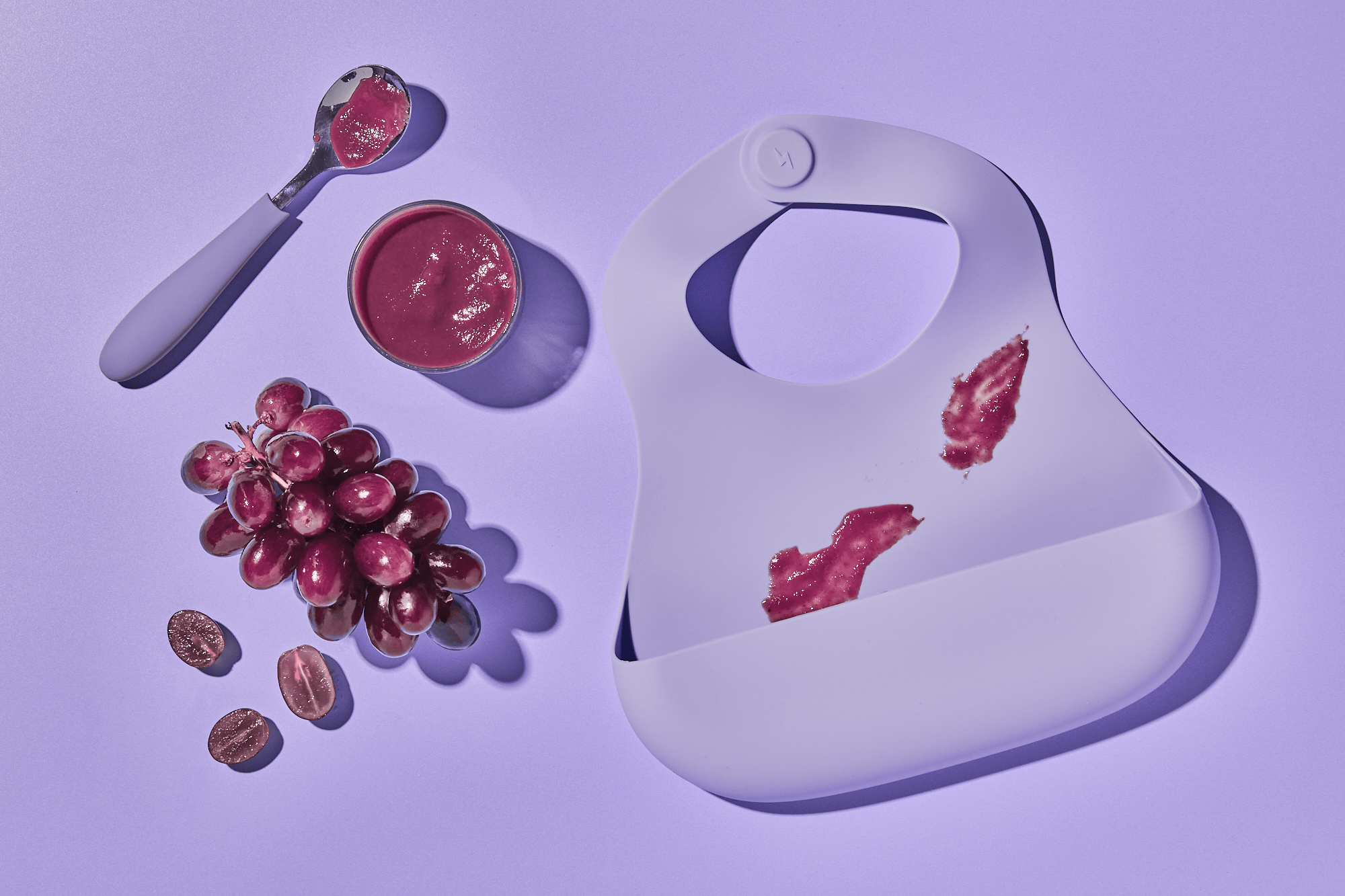 Magnetic Silicone Bib - Grape Crush - Magnolia Baby