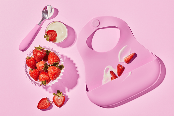 Magnetic Silicone Bib - Strawberry Dream - Magnolia BabyBib
