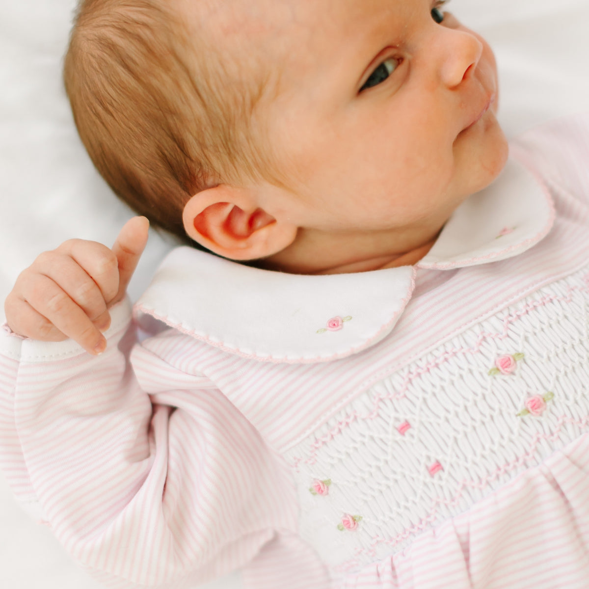 Anna Smocked Footie - Pink