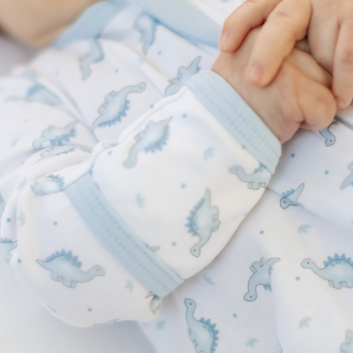 Baby Dino Print Zip Footie