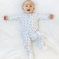 Baby Dino Print Zip Footie