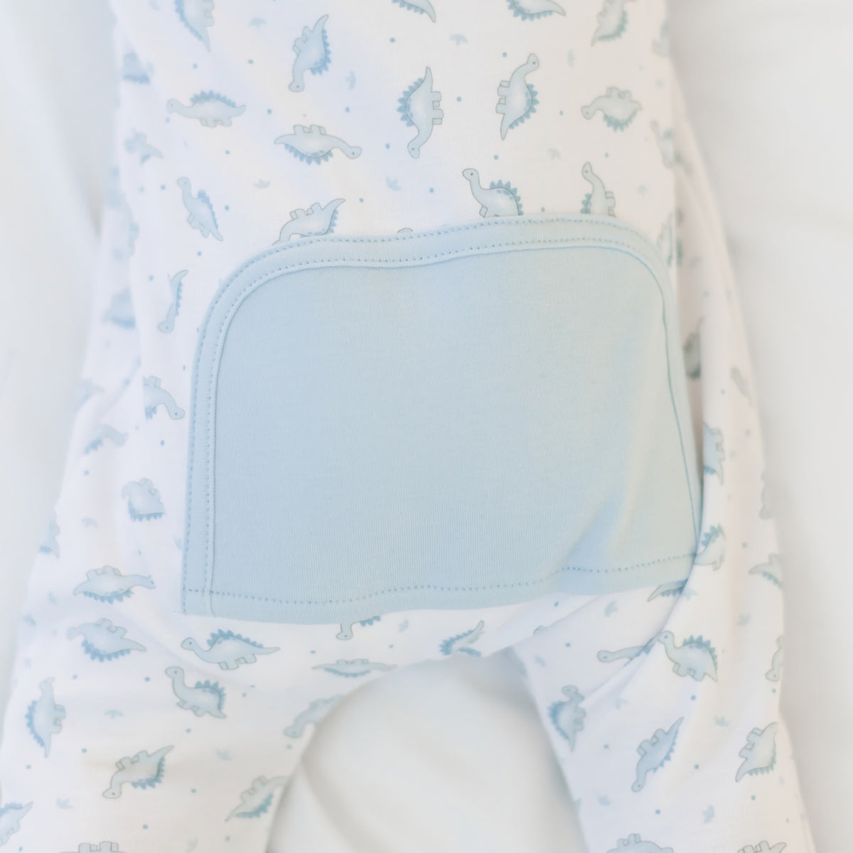 Baby Dino Print Zip Footie