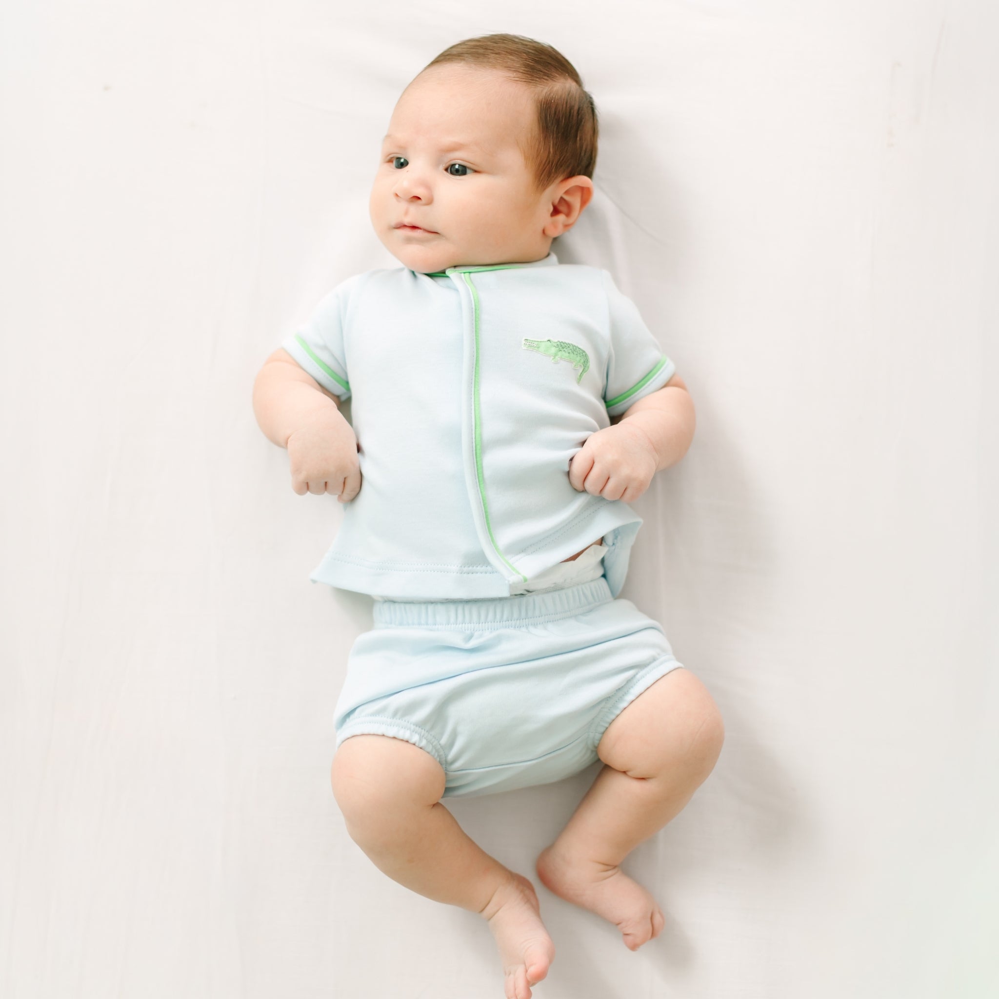 Bayou Baby Diaper Cover Set - Light Blue