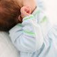 Bayou Baby Hand-Embroidered Gathered Gown - Light Blue