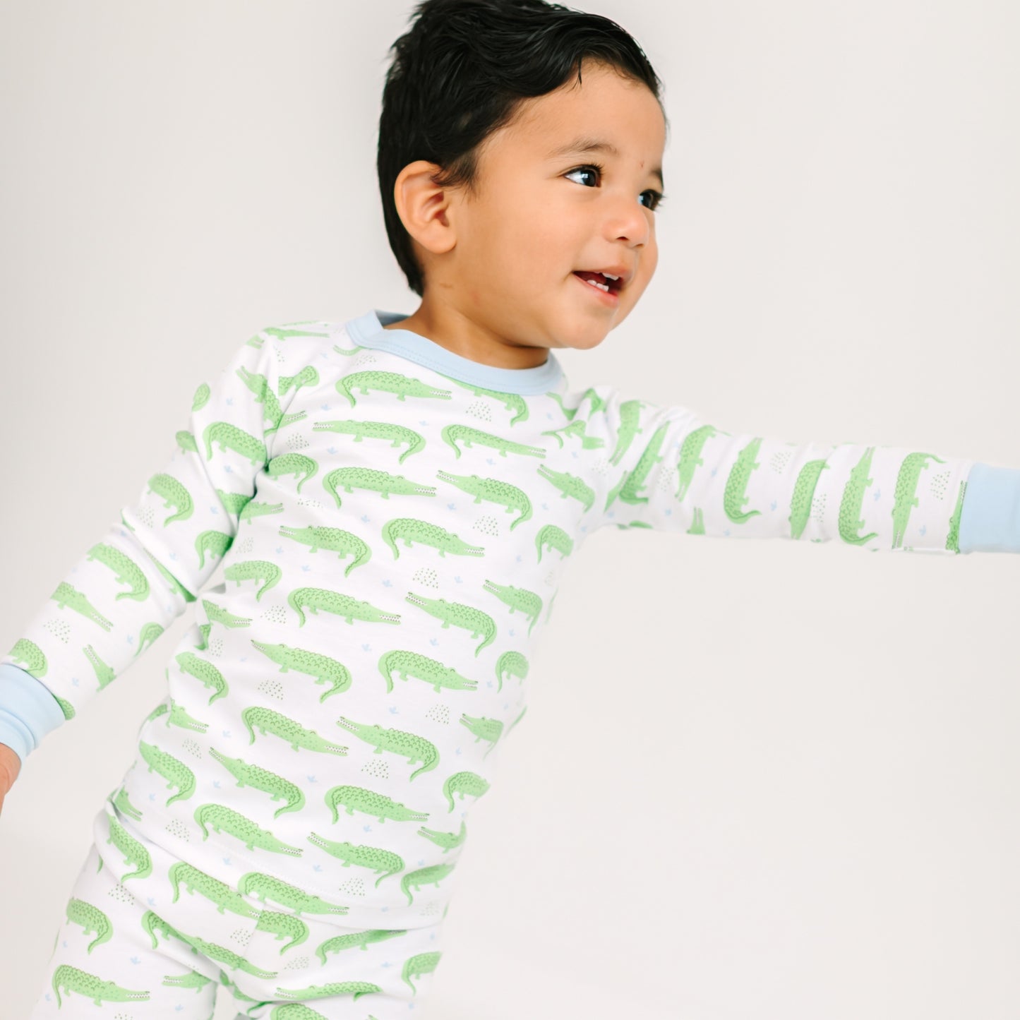 Bayou Baby Long Pajamas - Light Blue