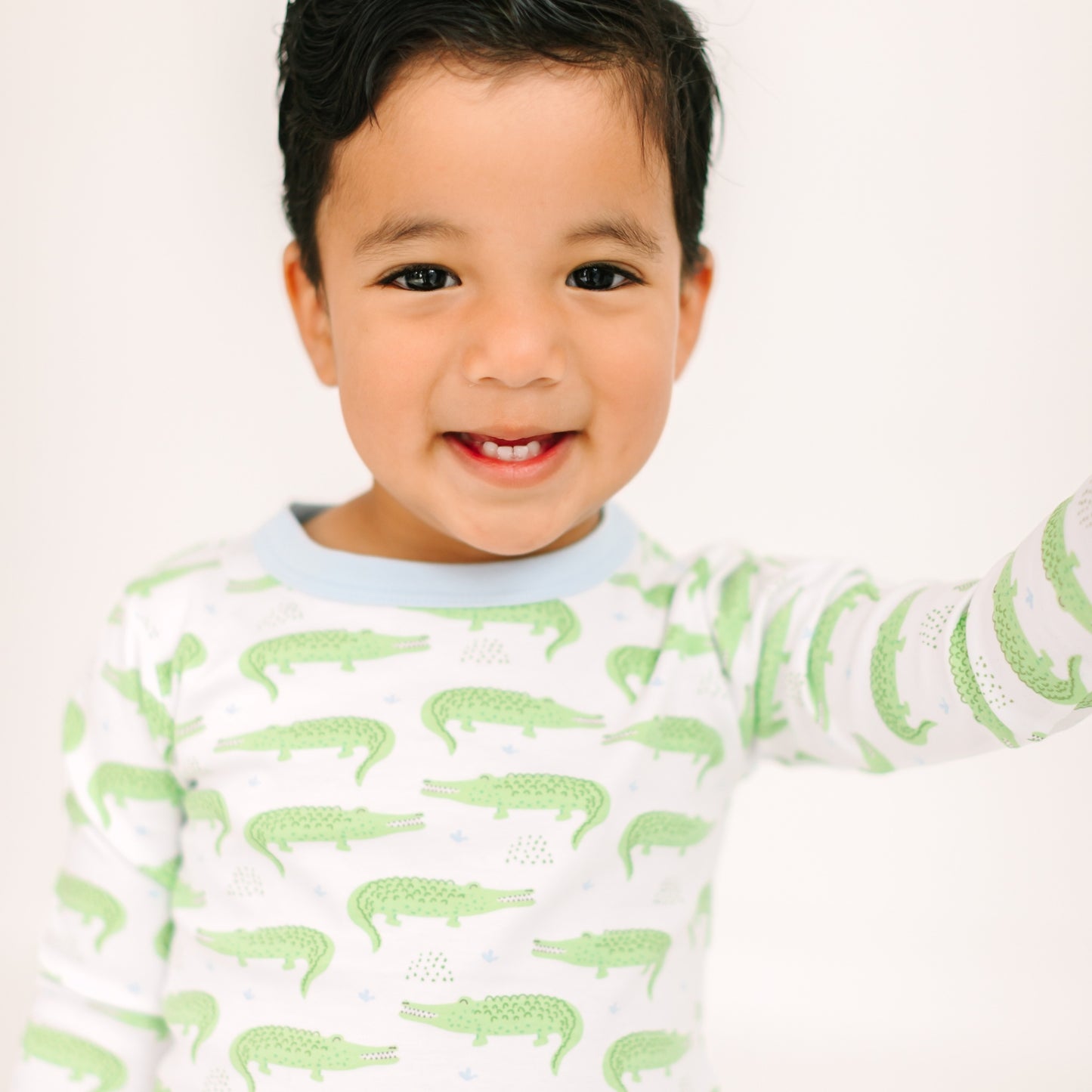 Bayou Baby Long Pajamas - Light Blue
