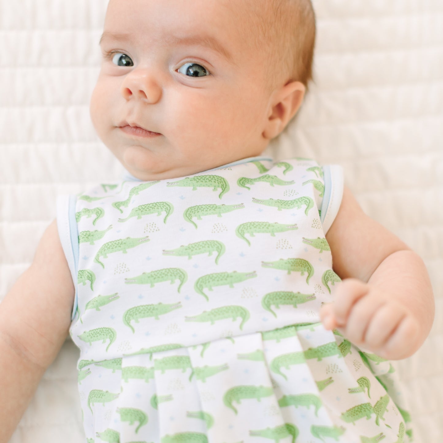 Bayou Baby Print Bubble - Light Blue