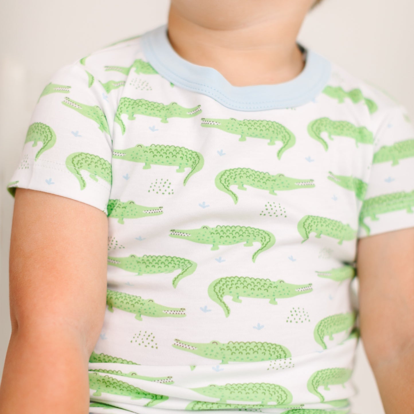 Bayou Baby Short Pajamas - Light Blue