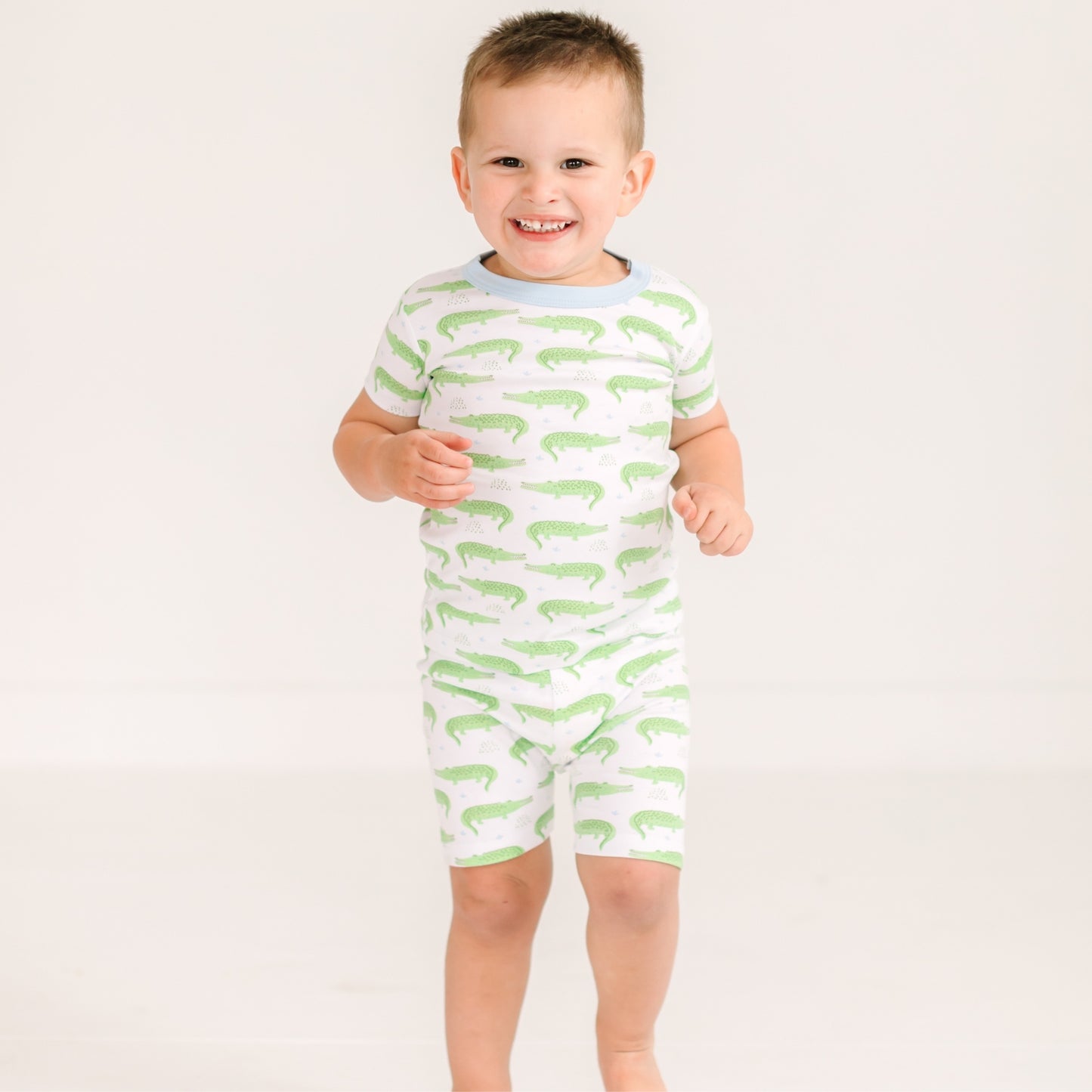 Bayou Baby Short Pajamas - Light Blue