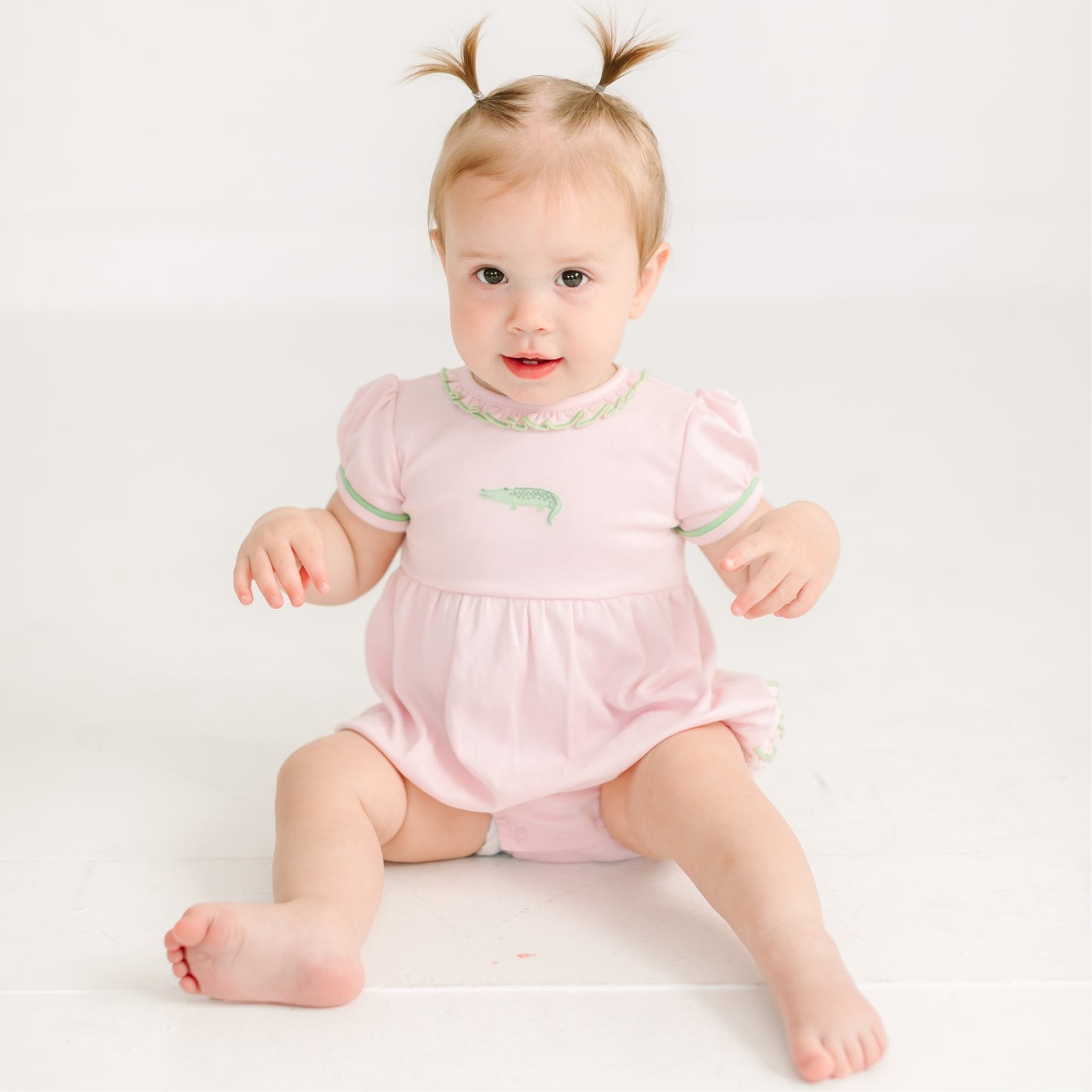 Bayou Baby Hand-Embroidered Ruffle Bubble