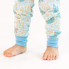 Animal Crackers Long Pajamas - Light Blue