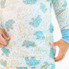 Animal Crackers Long Pajamas - Light Blue