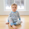Ski Buddies Long Pajamas - Light Blue