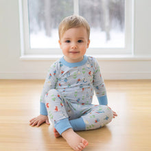  Ski Buddies Long Pajamas - Light Blue