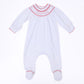 Chris Classics Bishop Footie - White Red - Magnolia Baby Boy