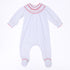 Chris Classics Bishop Footie - White Red - Magnolia Baby Boy