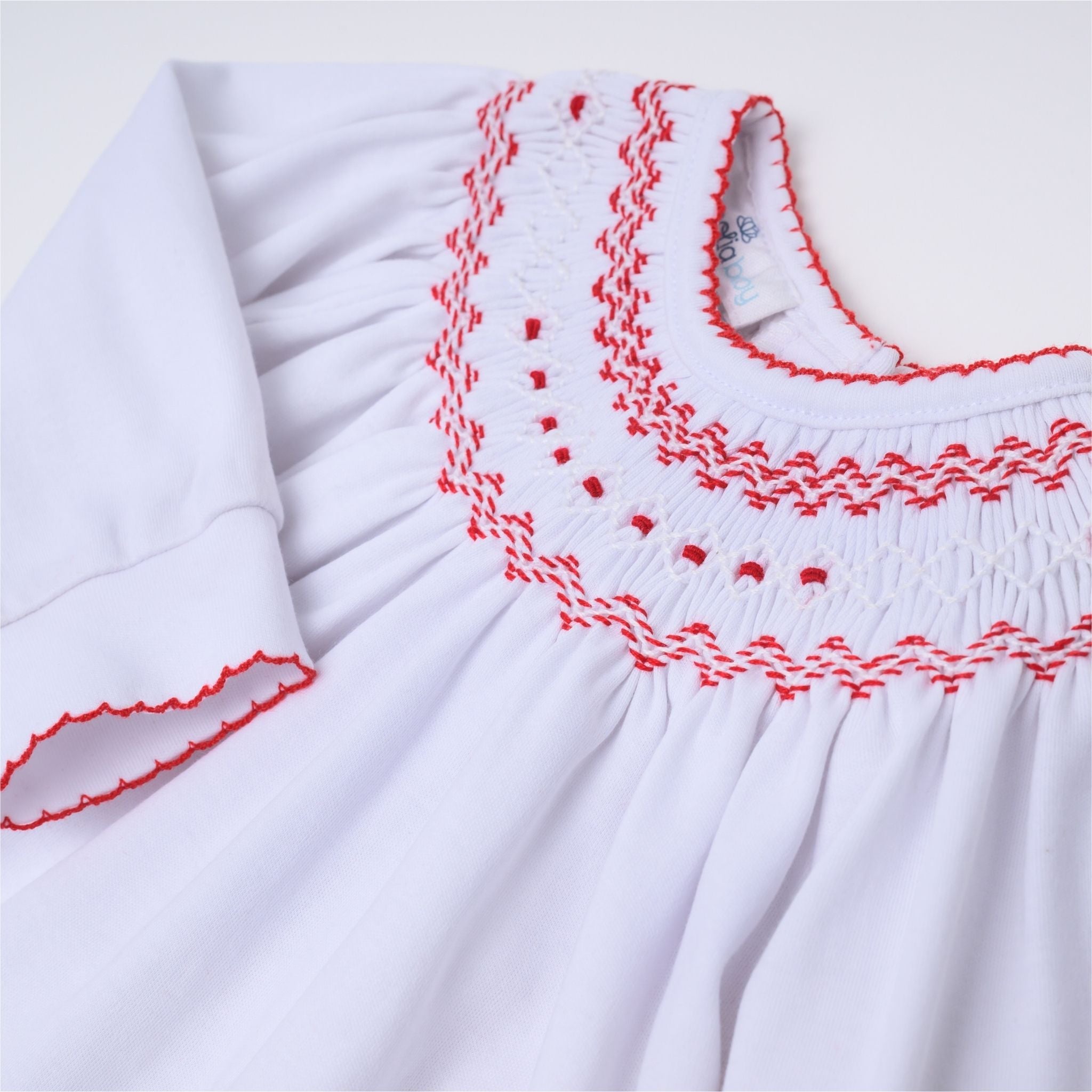 Chris Classics Bishop Footie - White Red - Magnolia Baby Boy