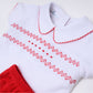 Chris Classics Smocked Short Sleeve Diaper Cover Set - Red - Magnolia Baby Boy
