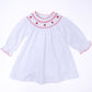 Eve Classics Infant Bishop Long Sleeve Dress Set - White Red - Magnolia Baby Girl