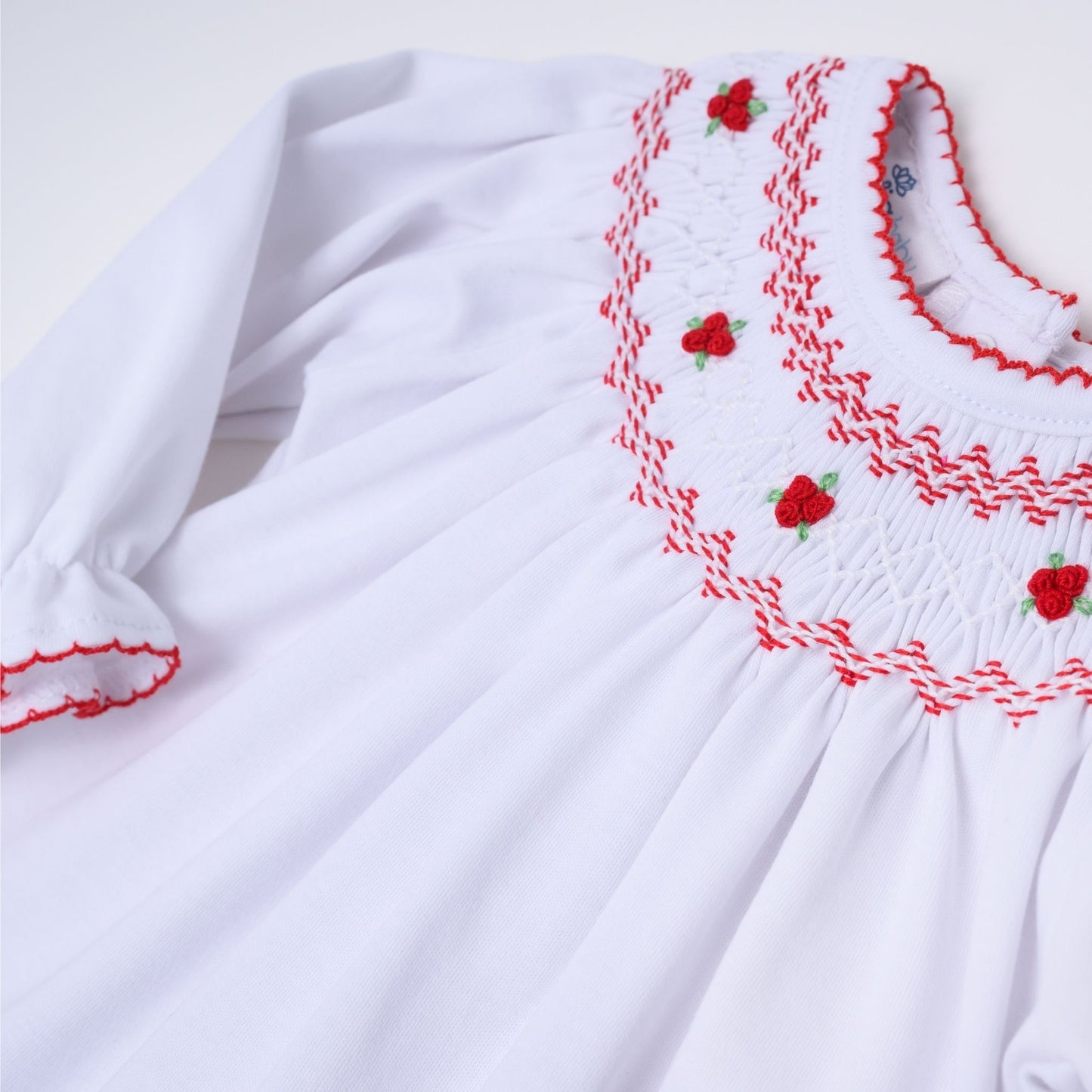 Eve Classics Infant Bishop Long Sleeve Dress Set - White Red - Magnolia Baby Girl