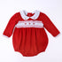 Eve Classics Smocked Long Sleeve Bubble - Red - Magnolia Baby Girl