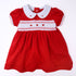 Eve Classics Infant Smocked Short Sleeve Dress - Red - Magnolia Baby Girl