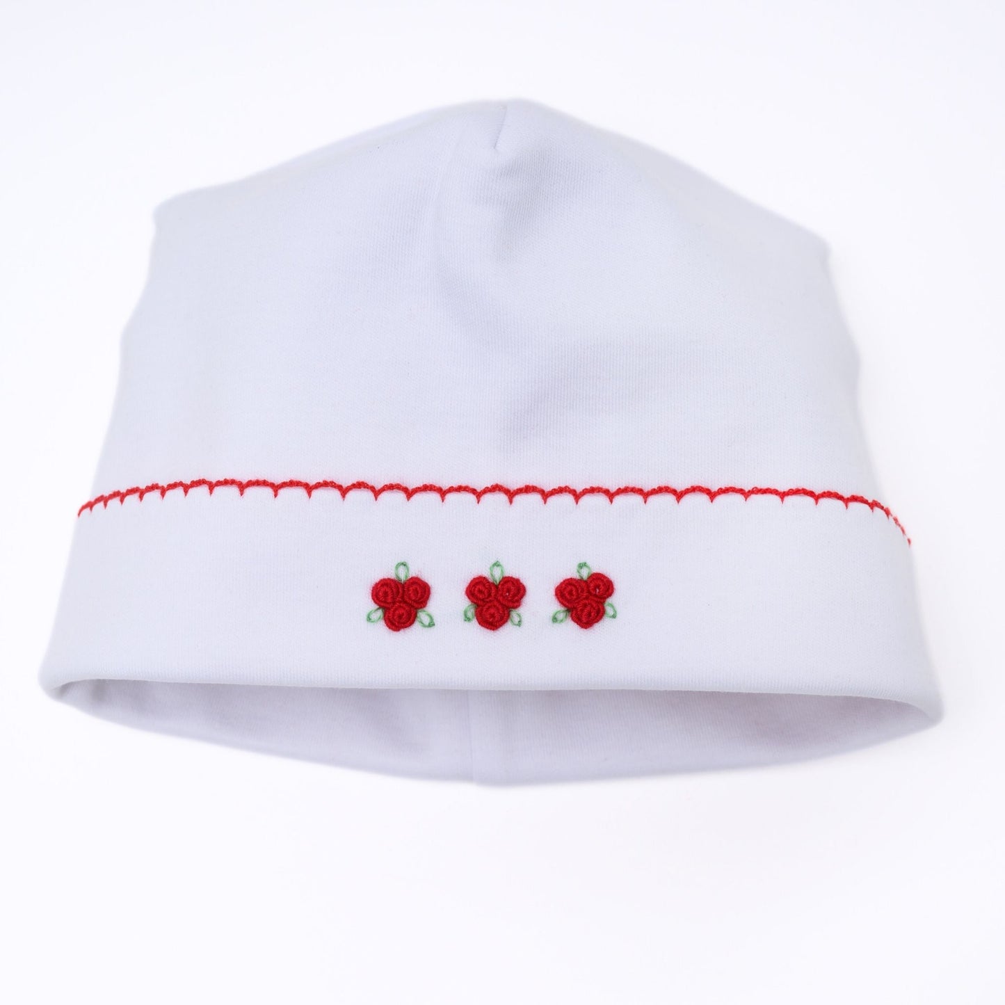 Eve Classics Embroidered Hat - White Red - Magnolia Baby Girl