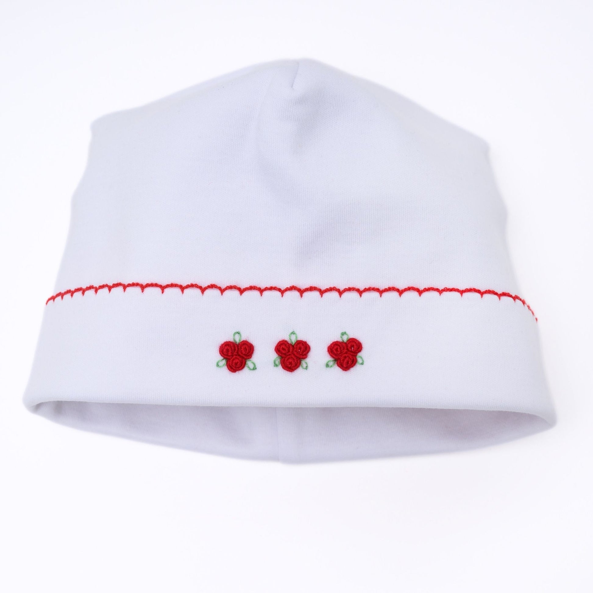 Eve Classics Embroidered Hat - White Red - Magnolia Baby Girl