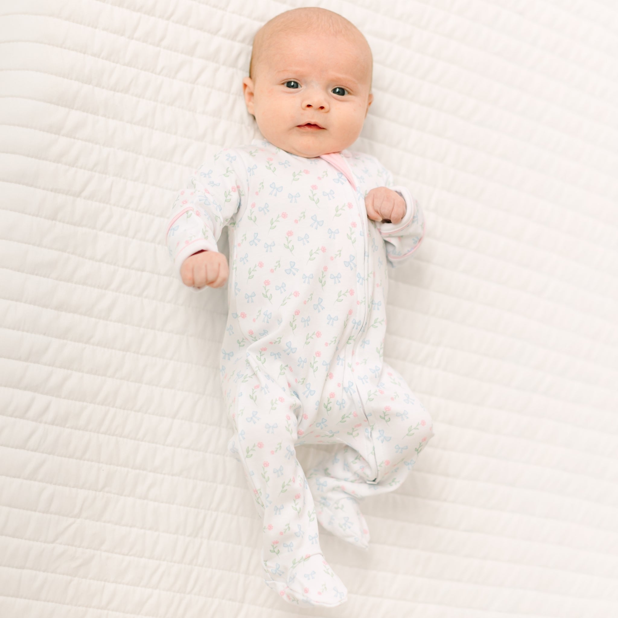 Evelyn's Classics Print Zip Footie