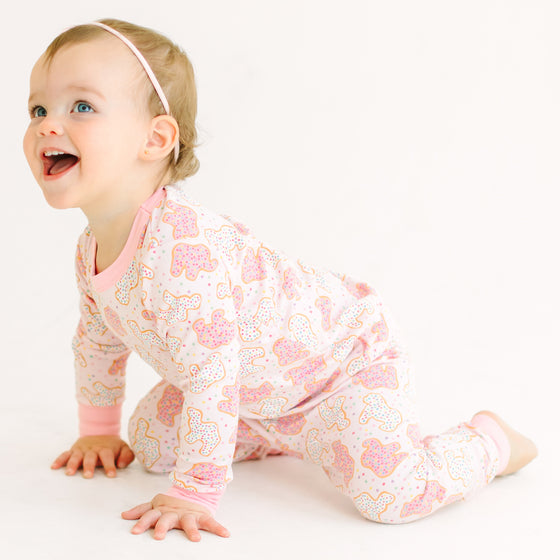 Animal Crackers Long Pajamas - Pink
