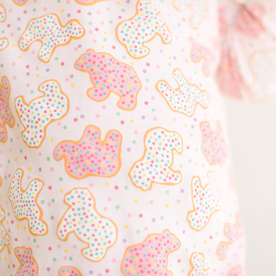 Animal Crackers Long Pajamas - Pink