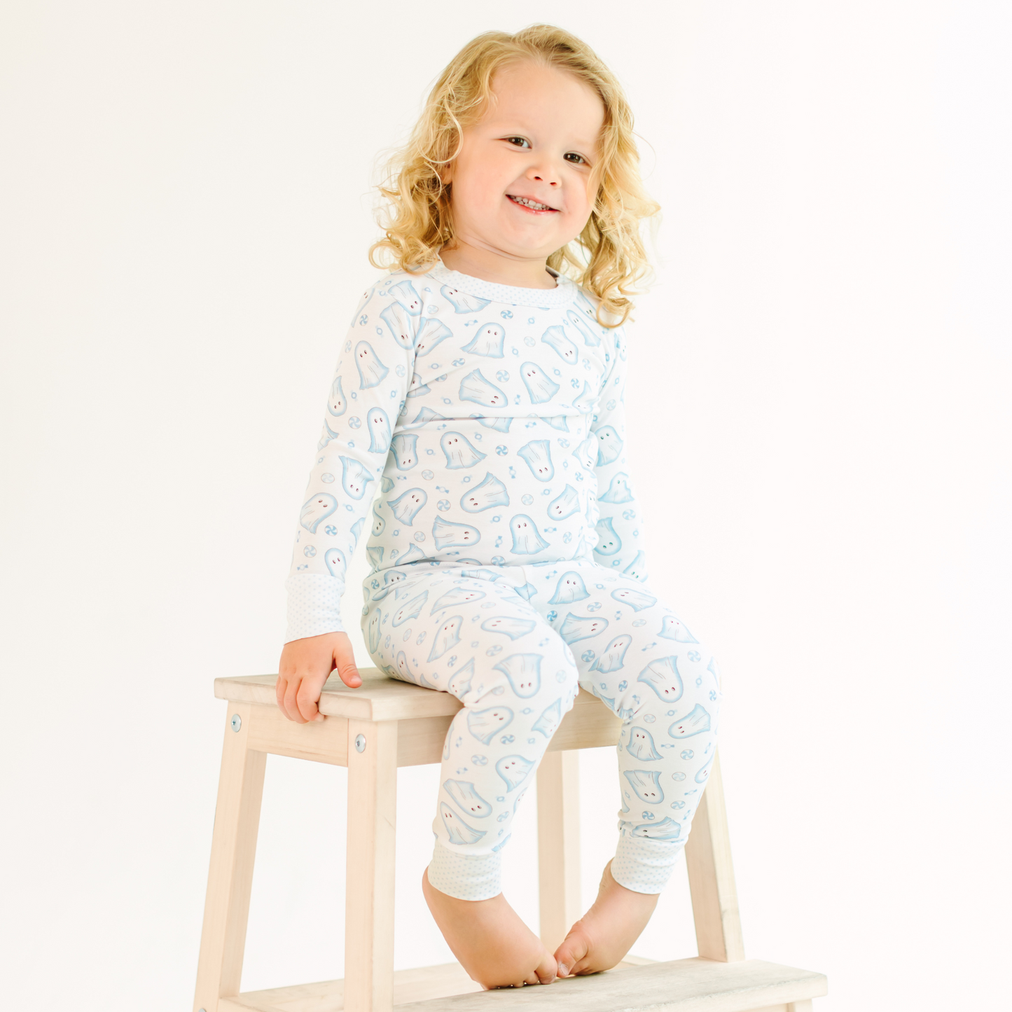 My Little Boo Long Pajamas - Light Blue