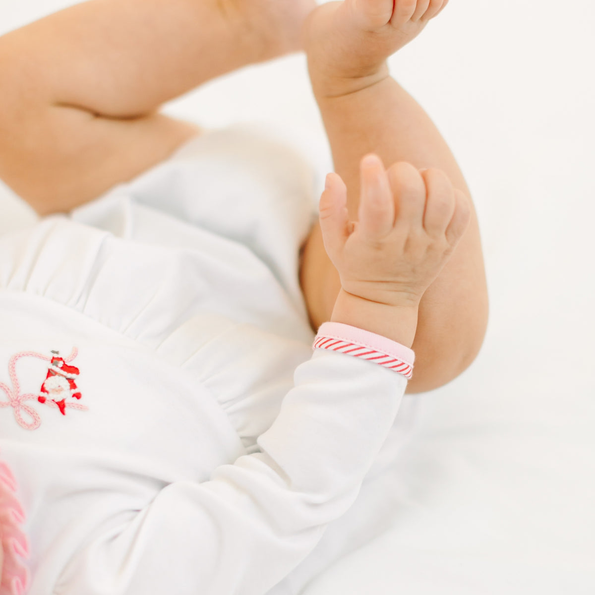 Jolly Ribbons Hand-Embroidered Long Sleeve Ruffle Bubble