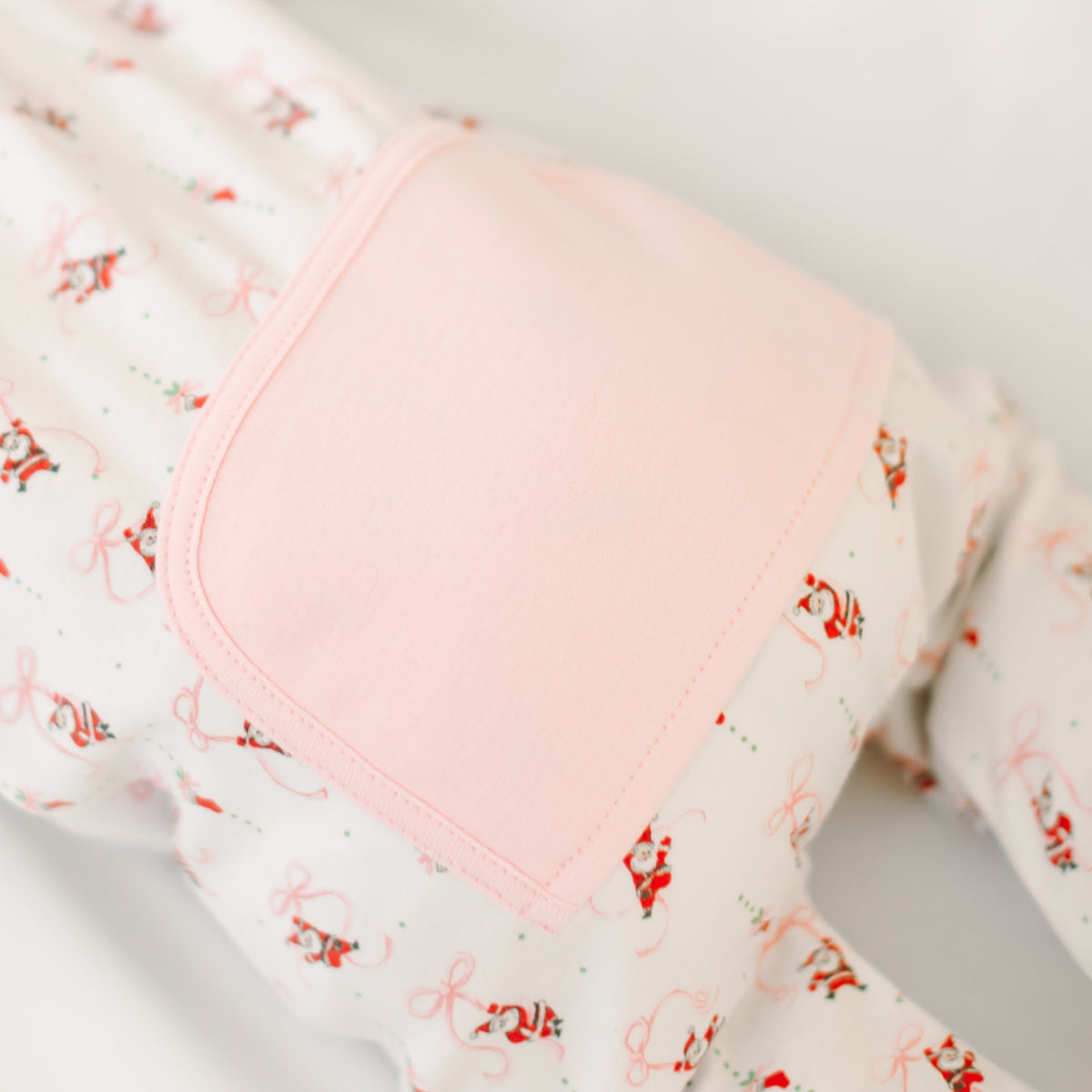 Jolly Ribbons Print Ruffle Zip Footie