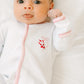 Jolly Ribbons Hand-Embroidered Ruffle Footie