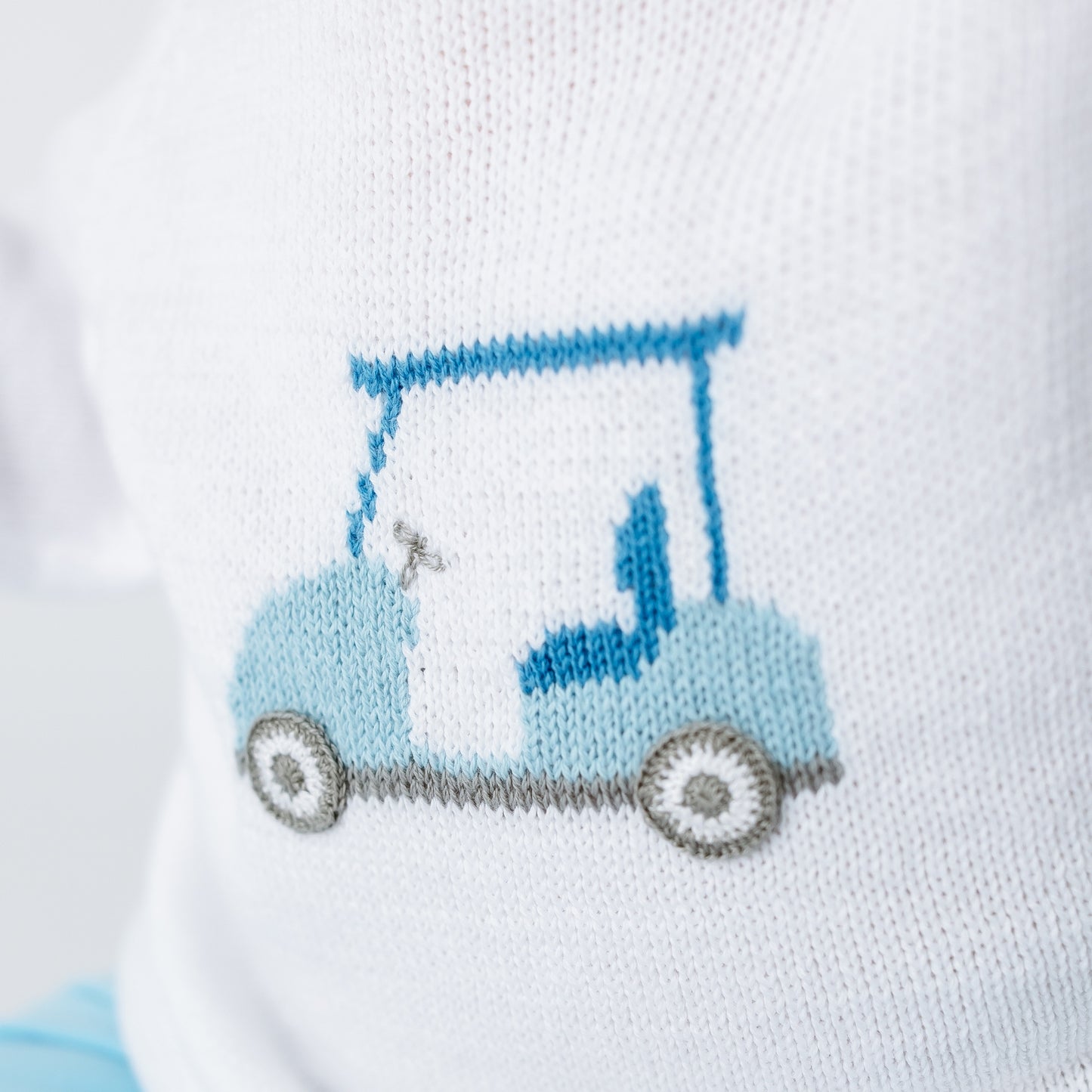 Little Golfer Rollneck Sweater - Light Blue